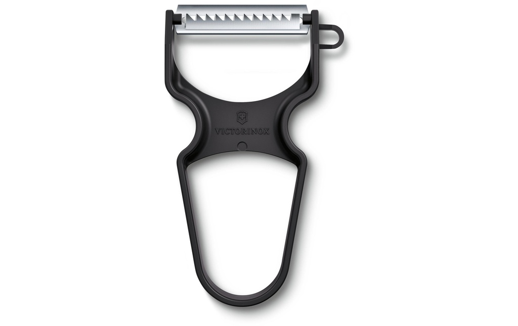 Victorinox Couteau économe Rapid avec une coupe en julienne, Noir