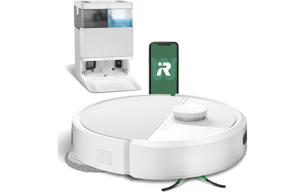iRobot Robot d’aspiration et d’essuyage Roomba Plus 405 Combo + AutoWash Dock