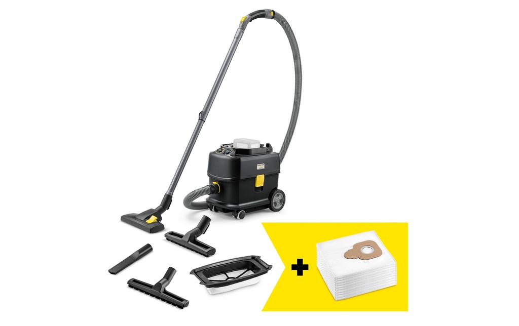 Kärcher Professional Aspirateur sans fil à sec T 10/1 Bp Adv Hepa Go!Further (UE)
