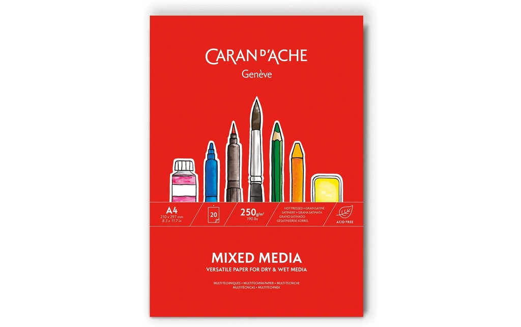[110454114] CARAN D'ACHE Bloc à dessin A4 (20 pces)