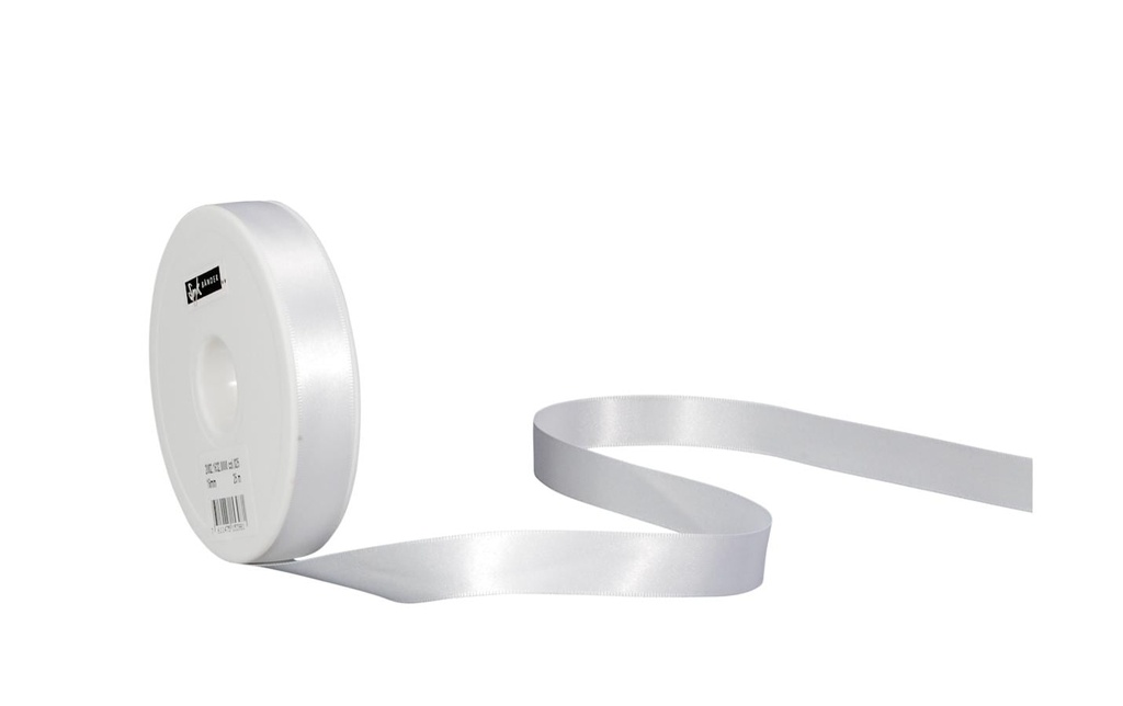 Spyk Ruban de satin 16 mm x 25 m, Blanc