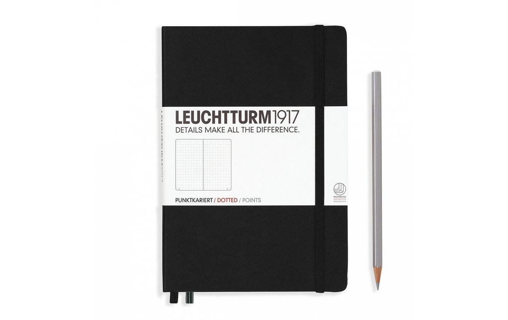 Leuchtturm Carnet de notes Medium A5, Pois, 2 partie, Noir