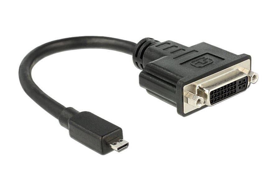Delock Câble adaptateur Micro-HDMI (HDMI-D) - DVI-I Noir