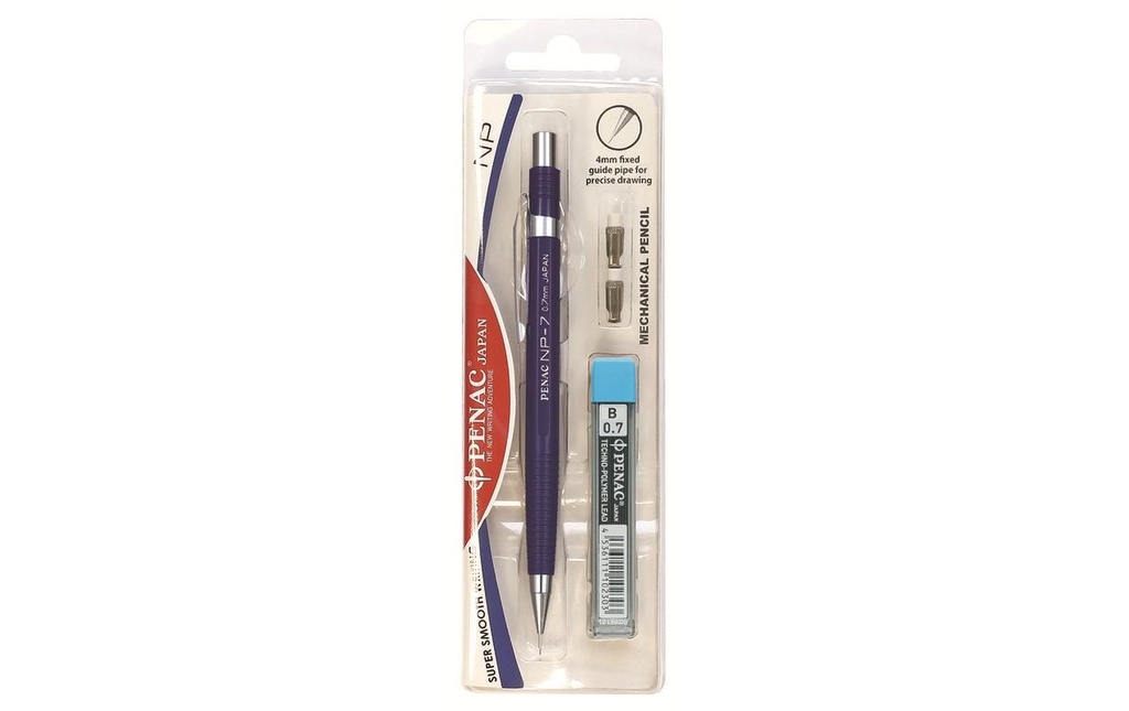 Penac Porte-mines NP-7 HB, 0.7 mm, Bleu foncé