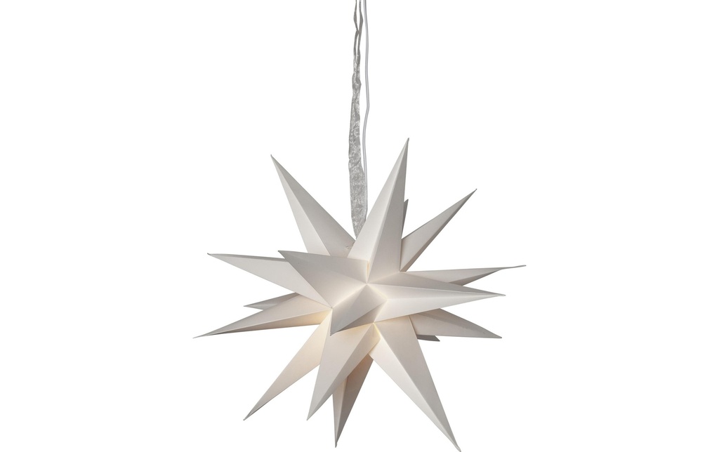 Star Trading Étoile en papier Décembre, Blanc, Ø 45 cm