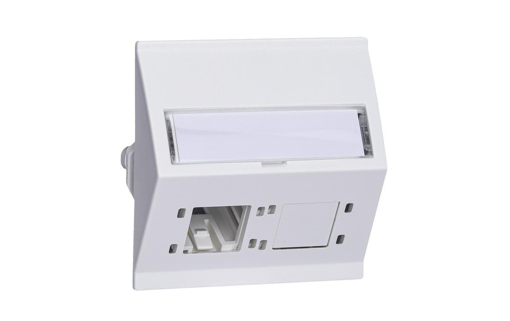 R&M Prise réseau EDIZIOdue 60 x 60, 2 Port vide Combi ws Cat 6A