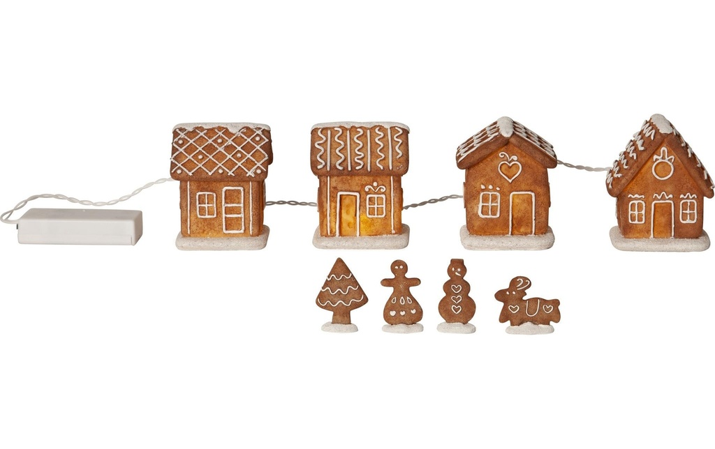 Star Trading Figurine LED Gingerville, Blanc chaud