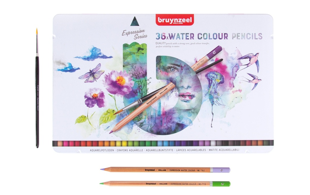 Bruynzeel Crayons de couleur Expression Watercolour 36 pièces