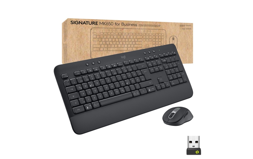 Logitech Ensemble clavier-souris MK650 Combo for Business Mise en page US