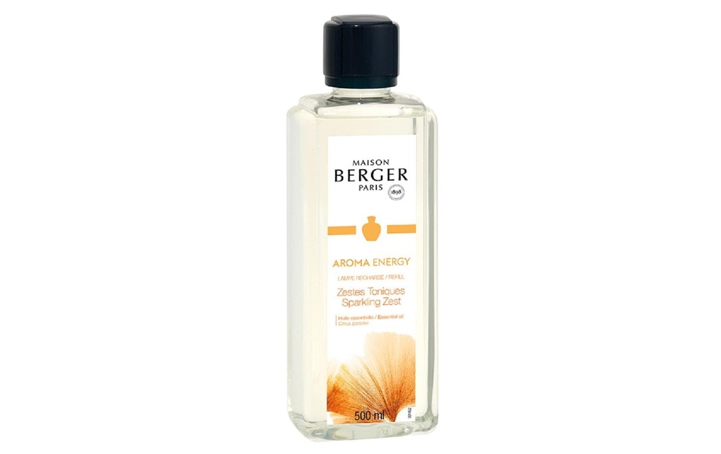 Maison Berger Recharge pour diffuseur de parfum Aroma Energy Zestes Toniques 500 ml