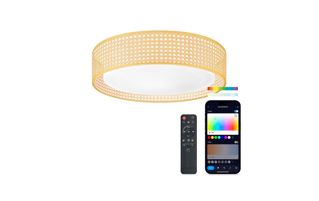 KSiX Plafonnier Bohemia SmartLED 35 W 4.000 lm Blanc
