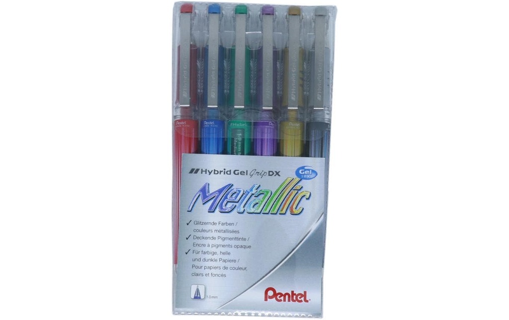 PENTEL Roller g.Hybrid DX 1.0 mét.6pc (6 pces)