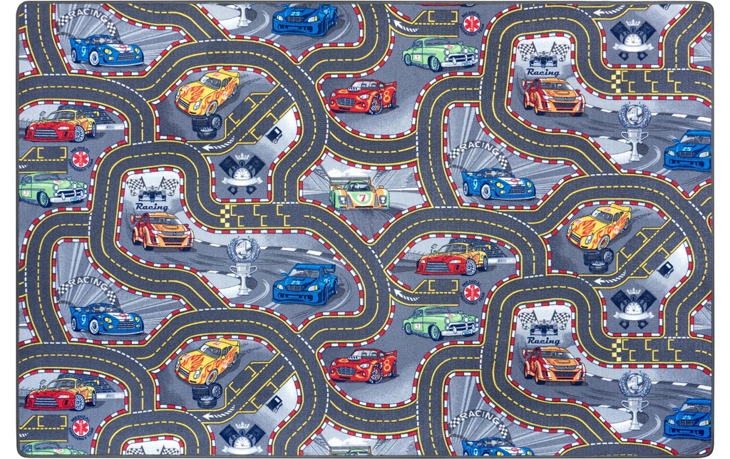 Hanse Home Tapis de jeu Race Track 160 x 240 cm, Gris