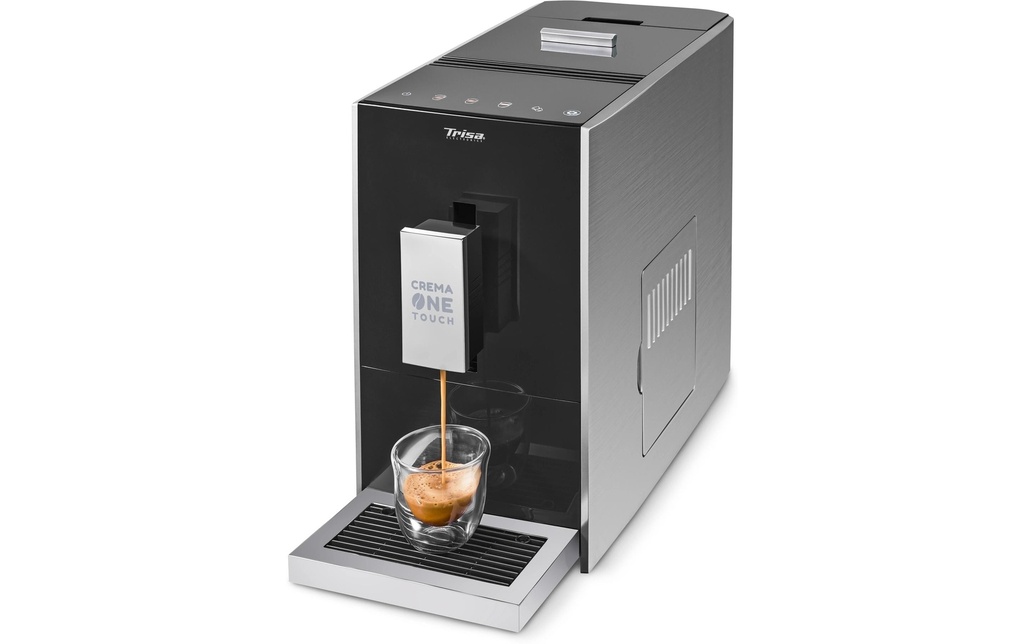 Trisa Machine à café automatique Crema One Touch Noir/Argenté
