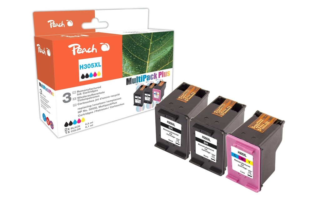 Peach Encre HP Nr. 305XL / 3YM62AE + 3YM63AE 2x Black, 1x Color