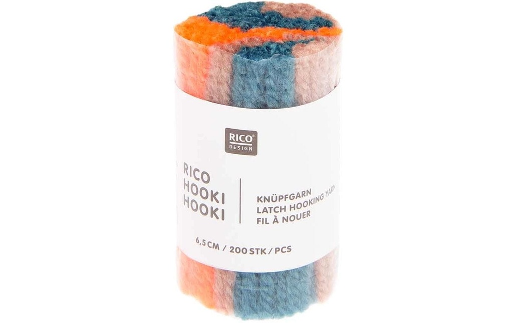 Rico Design Rico Hooki Hooki fil à nouer, marbré Turquoise