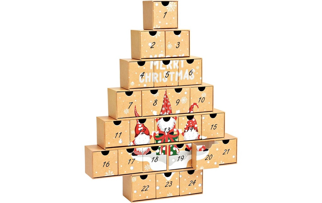 G. Wurm Calendrier de l’Avent Sapin 38 x 48 x 6 cm