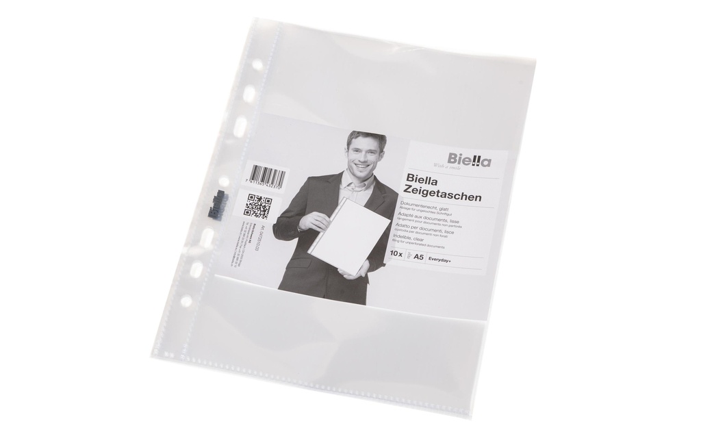BIELLA Poches Everyday+ A5 lisse (10 pces)