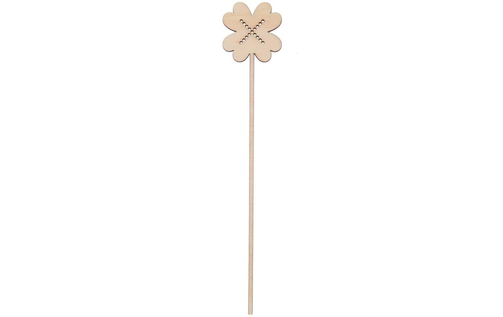Rico Design Article en bois Trèfle à quatre feuilles 26 x 5 cm