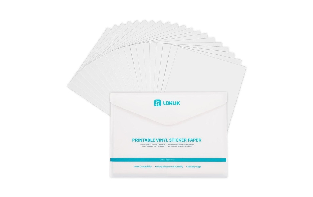 LOKLIK Papier autocollant vinyle imprimable