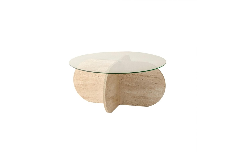 Woody Fashion Table basse Bulle Transparent, 75 x 35 cm