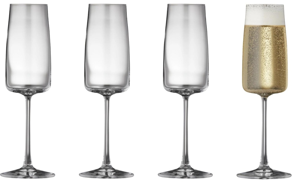 Lyngby Verre à Champagne Zero 4 pièces, 30 cl