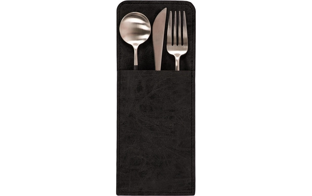 Tiseco Set de table Truman 10 cm x 25 cm, Noir