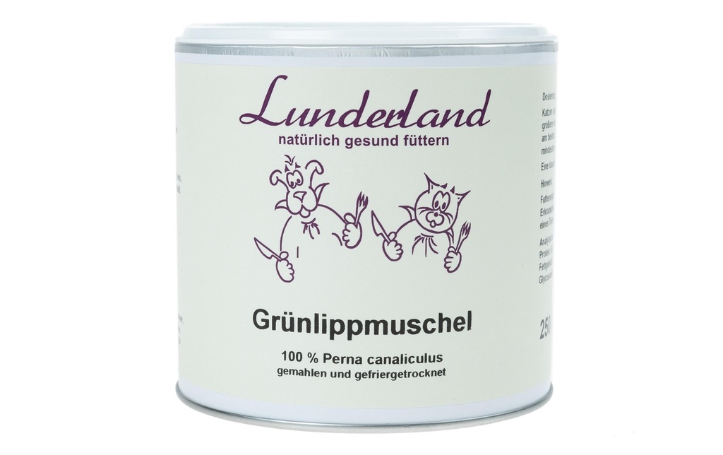 Lunderland Supplément alimentaire pour chiens Moule aux orles verts, 250 g