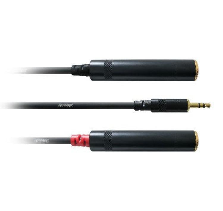 Cordial Câble audio jack 3.5 mm - jack 6.3 mm 0.3 m