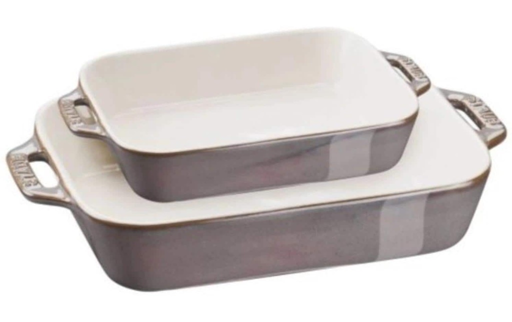 Staub Services de plats en cocotte Angulaire, Gris