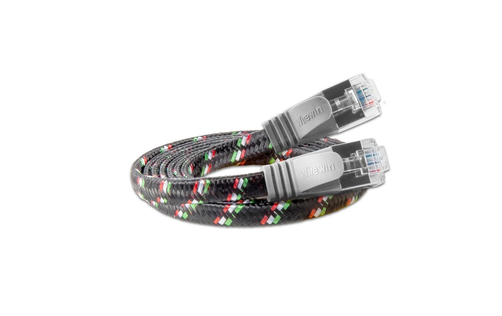SLIM Câble patch slim RJ-45 - RJ-45, Cat 6, STP, 0.25 m, Gris