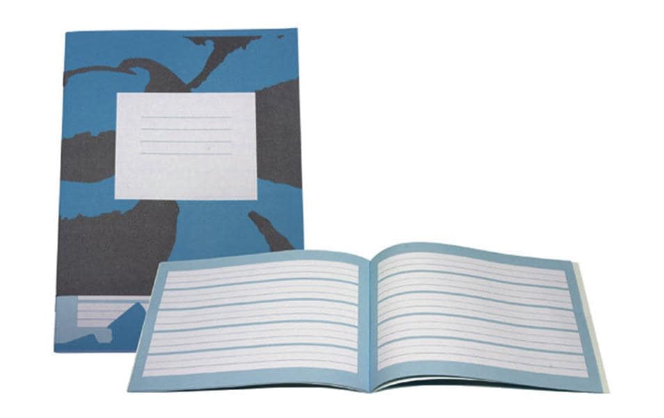ingold-biwa Cahier d'école B5, À lignes, Bleu, 25 pièces