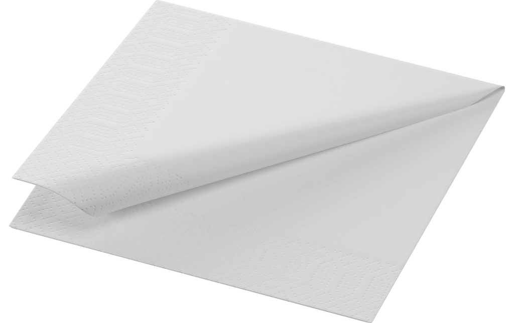 Duni Serviettes en papier Tissue 24 cm x 24 cm, 250 Pièce/s, Blanc