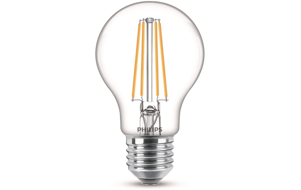 Philips Lampe LEDcla 60W E27 A60 WW CL ND 3PFDisc Blanc chaud (WW)