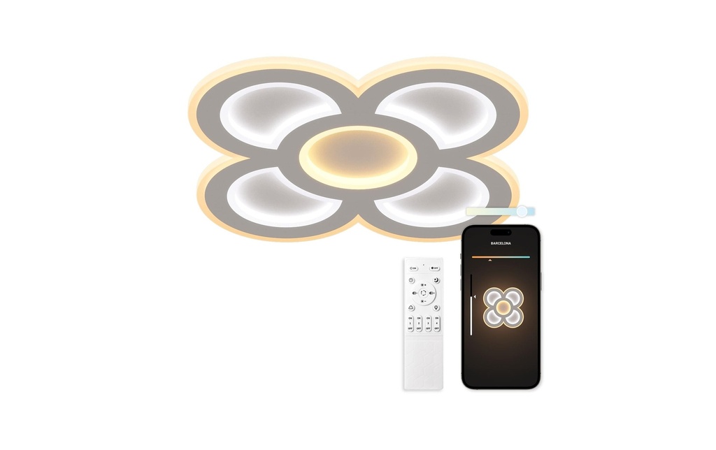 KSiX Plafonnier SmartLED Barcelona blanc 40 cm 11.387 lm, 90 W
