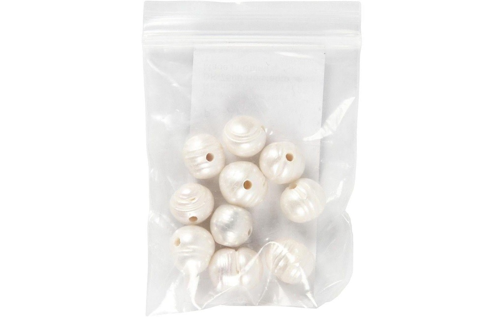 Creativ Company Perles Eau douce, 9-11 mm, taille du trou: 2 mm, 10 pcs.