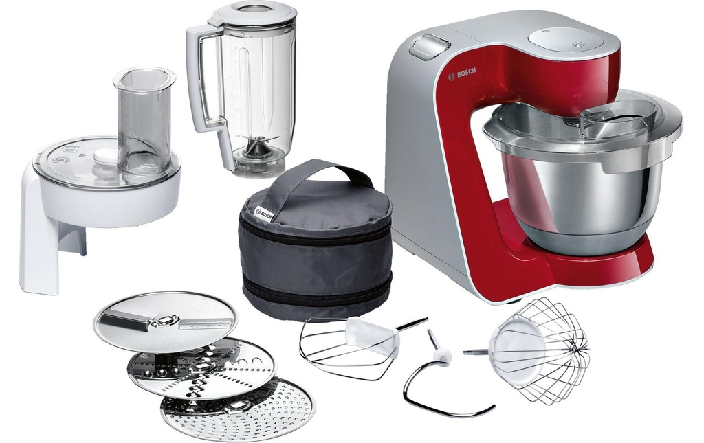 Bosch Robot ménager MUM58720 Rouge/Argenté