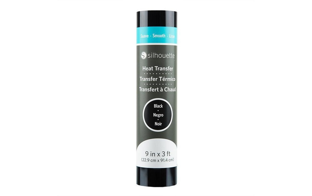 Silhouette Film thermocollant 22.9 x 91.4 cm Noir, lisse