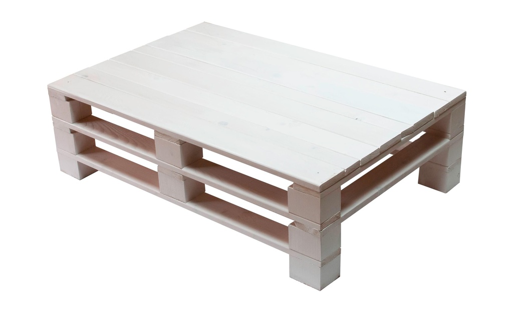 COCON Table à palettes Blanc, 120 x 50 x 80