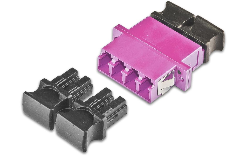Lightwin Accouplement à fibre optique Multimode LC – LC, OM4, 4 fibres