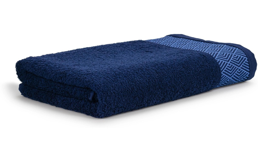 Frottana Serviette de douche Geometry 67 x 140 cm,  Deep Sea
