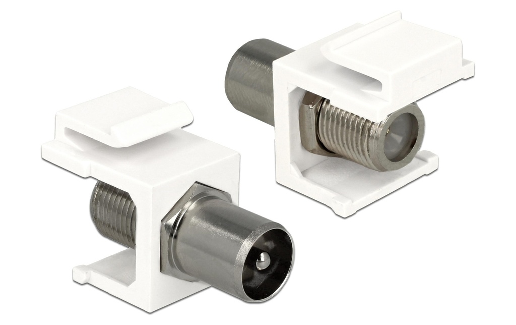 Delock Module Keystone IEC - F, (m-f) Blanc
