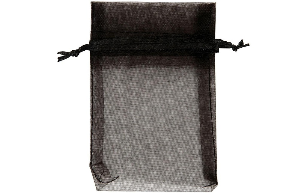 Creativ Company Sac en organza Organza 7 x 10 cm Noir, 10 pièces