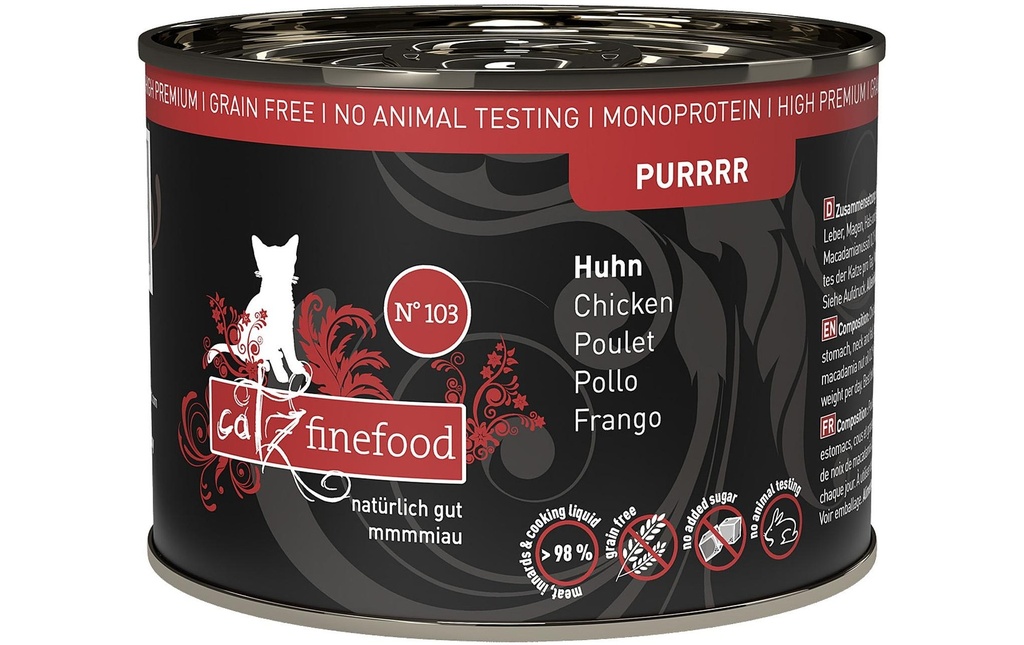 catz finefood Alimentation humide Purrrr No.103 Poulet, 200 g