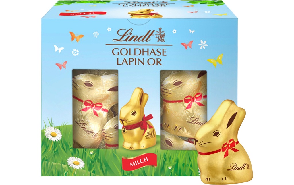 Lindt Coniglietto di cioccolato Lapin d'or Mini boîte à lait 200 g