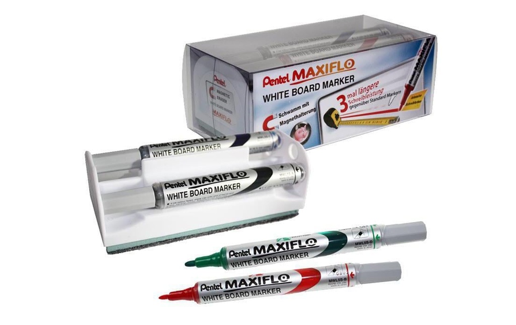 PENTEL Marqu.Whiteboard slim 3+1grati (4 pces)