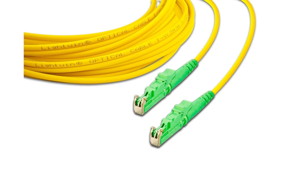 Lightwin Câble patch à fibre optique SM, LSH/APC-LSH/APC, OS2, Simplex, 10 m