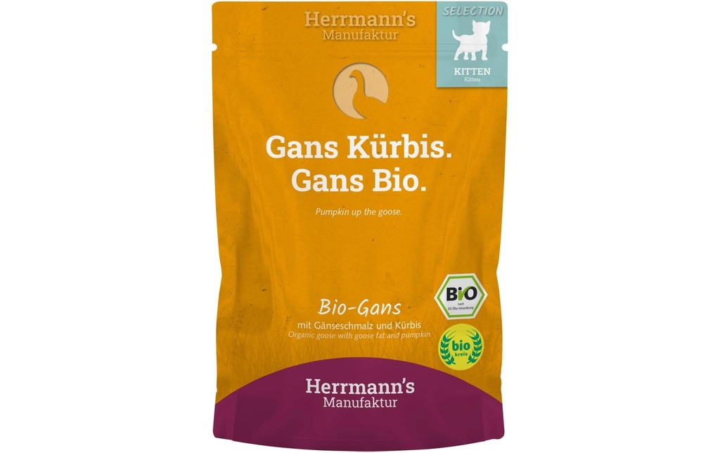 Herrmann's Alimentation humide bio Oie au potiron 100 g