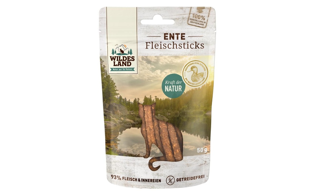 Wildes Land Collation pour chat Bâtonnets de canard pur 50 g