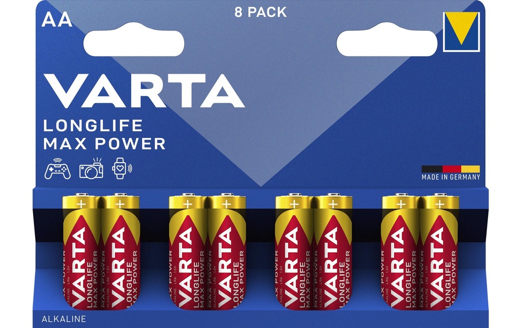 Varta Pile Longlife Max Power AA , 8 Pièce/s